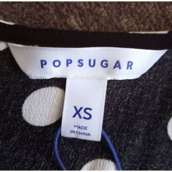 POPSUGAR BLACK AND WHITE POLKA-DOT DRESS SZ.XS EUC. - Picture 3 of 4